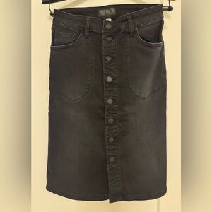 Kut from the Kloth Black Button-Front Skirt